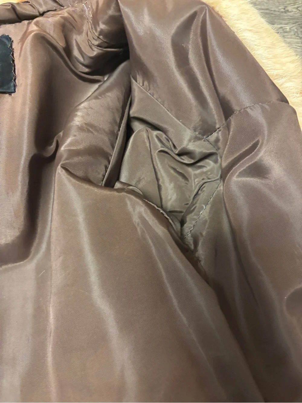 Vtg 70s Pizitz Real Rabbit Fur Caramel Brown Trench Belted Coat Jacket Size XS/S